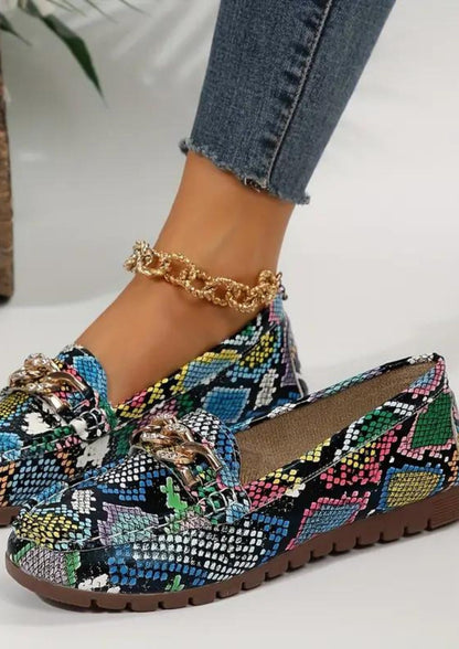 Mocassins De Soirée Avec Motif Arabesques Colorées