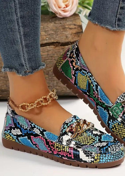 Mocassins De Soirée Avec Motif Arabesques Colorées
