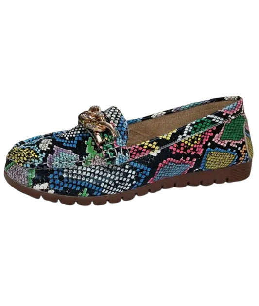 Mocassins De Soirée Avec Motif Arabesques Colorées