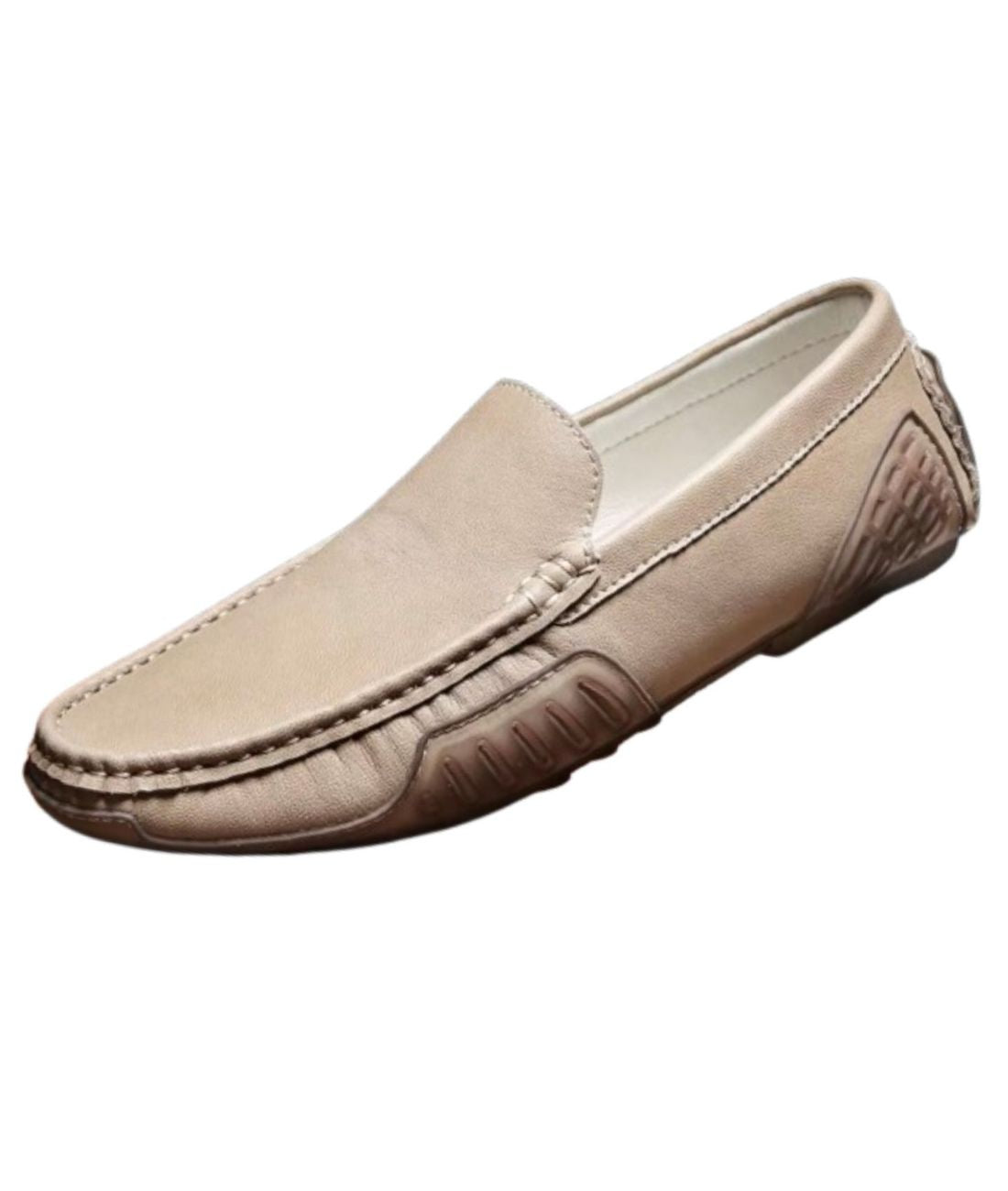 Mocassin Souple en Cuir Synthétique Noir Profond – Homme