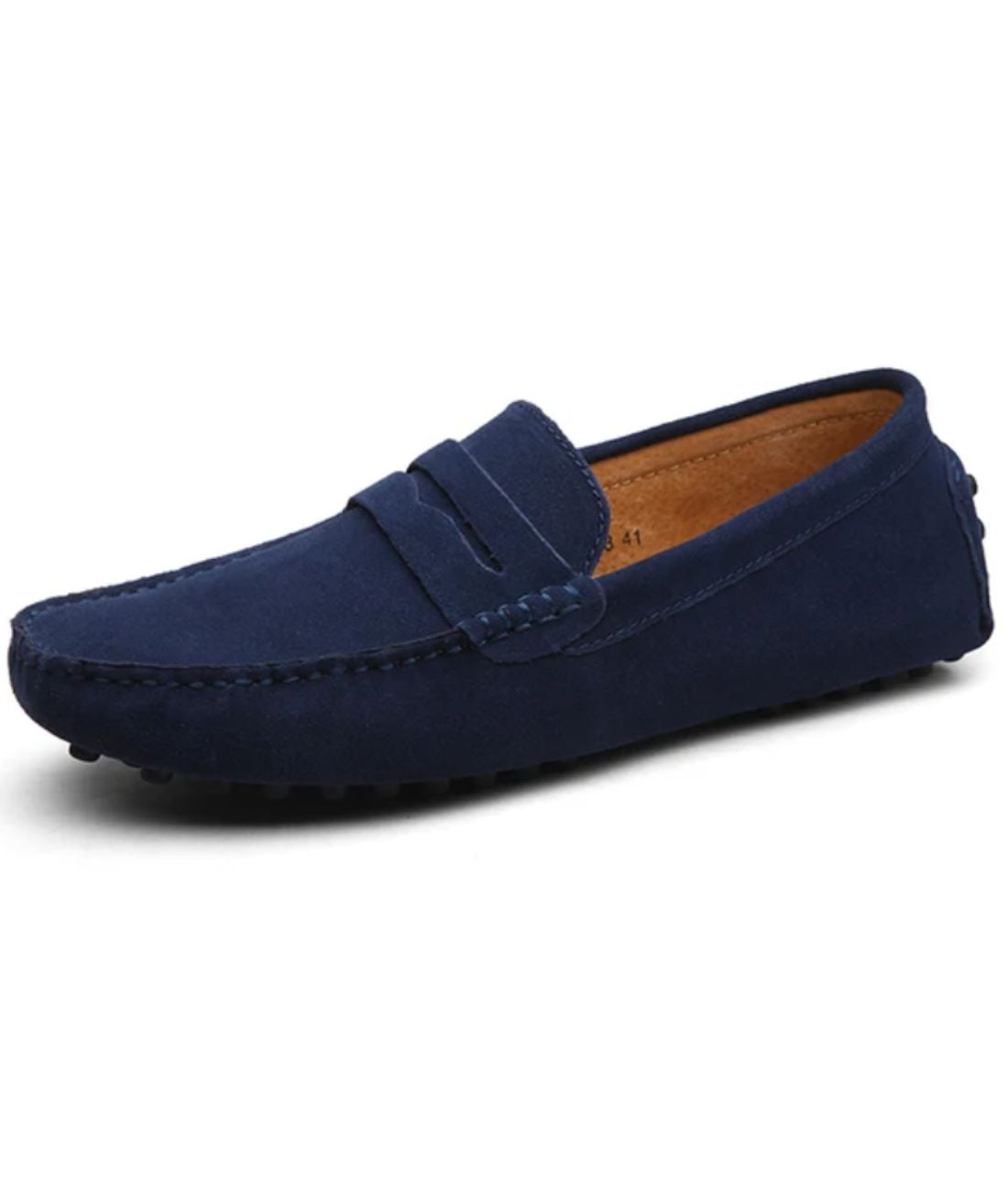 Mocassin Souple en Daim Bleu Marine – Homme