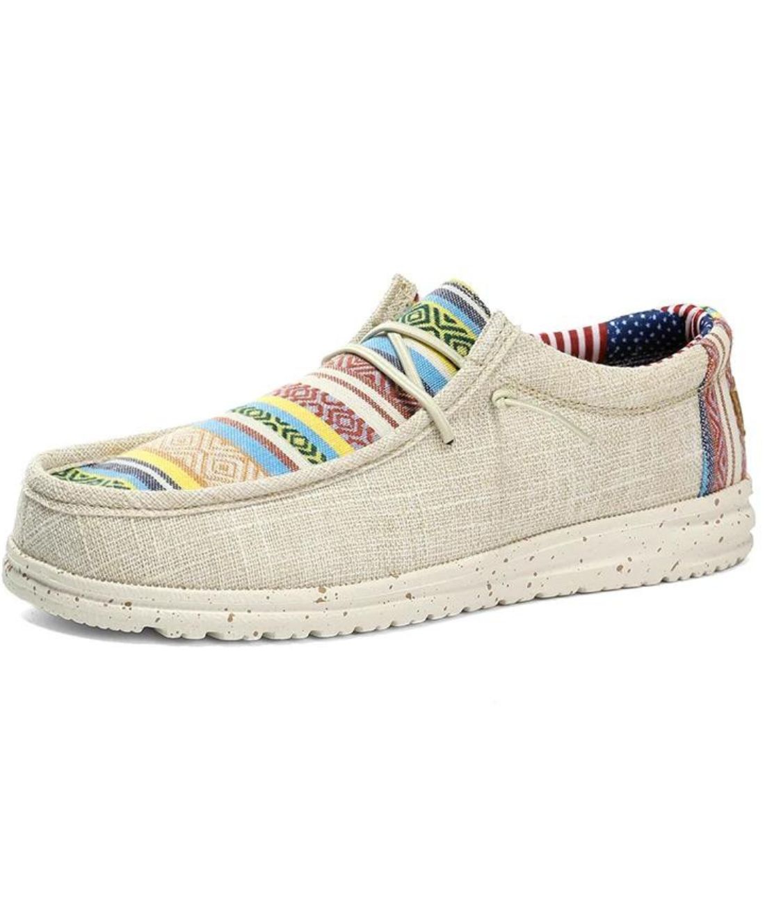 Mocassin Souple en Toile Ivoire – Homme