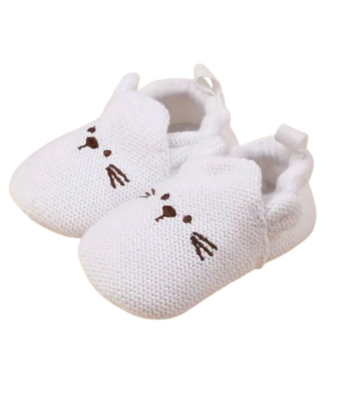 Mocassin Souple en Coton Blanc Pur – Fille