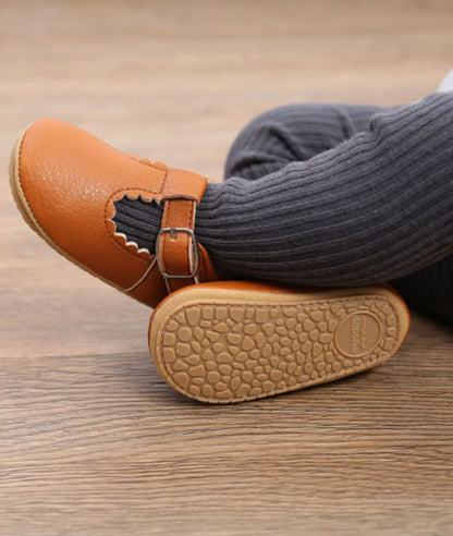 Mocassin Souple en Simili Cuir Marron Camel – Fille