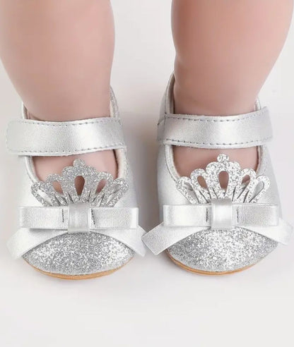 Mocassin Souple en Paillettes Argenté Scintillant – Fille