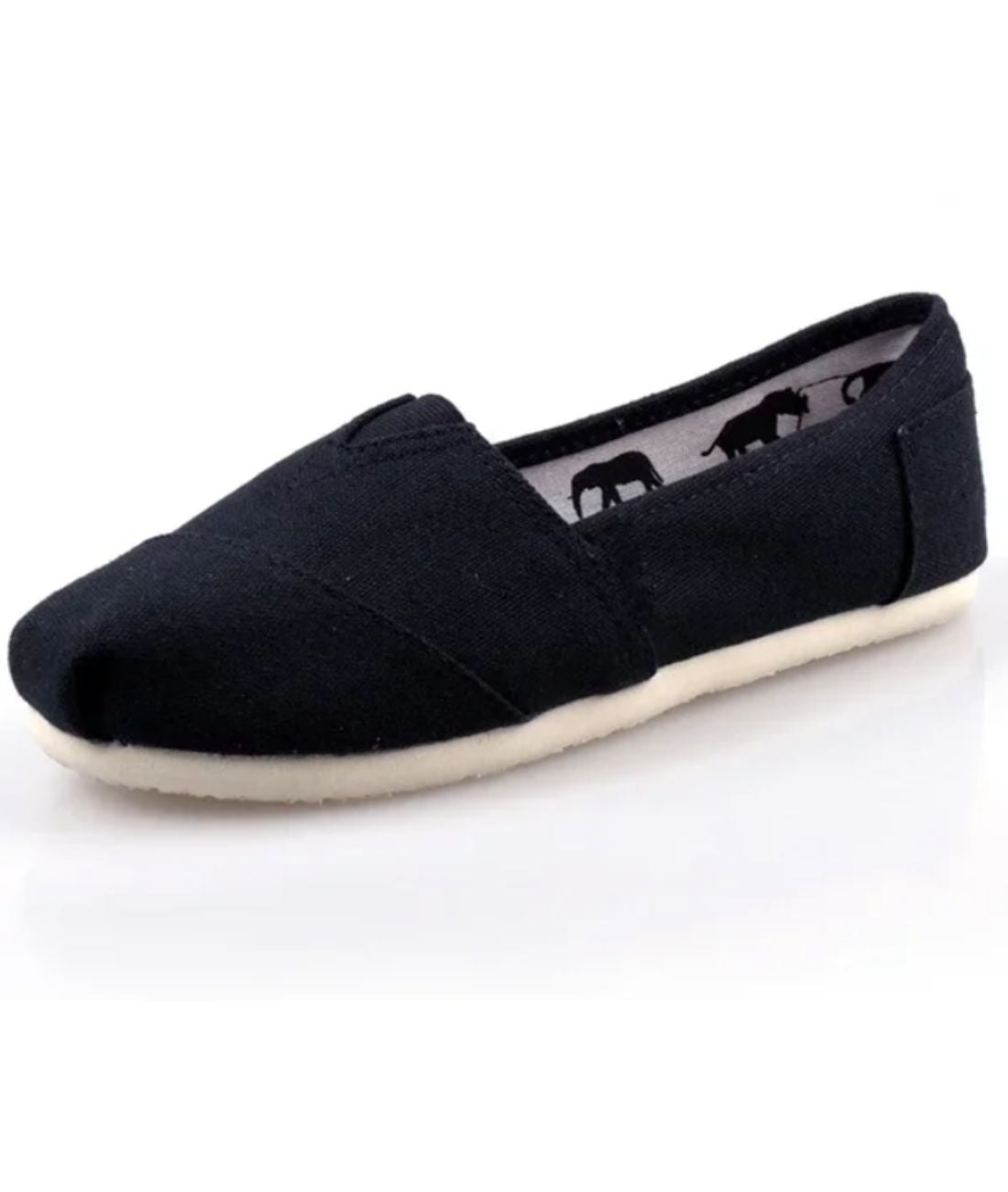 Mocassin Souple en Tissu Noir Profond – Femme