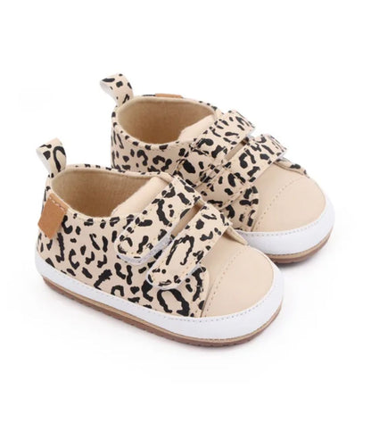 Mocassin Souple en Cuir Léopard – Fille