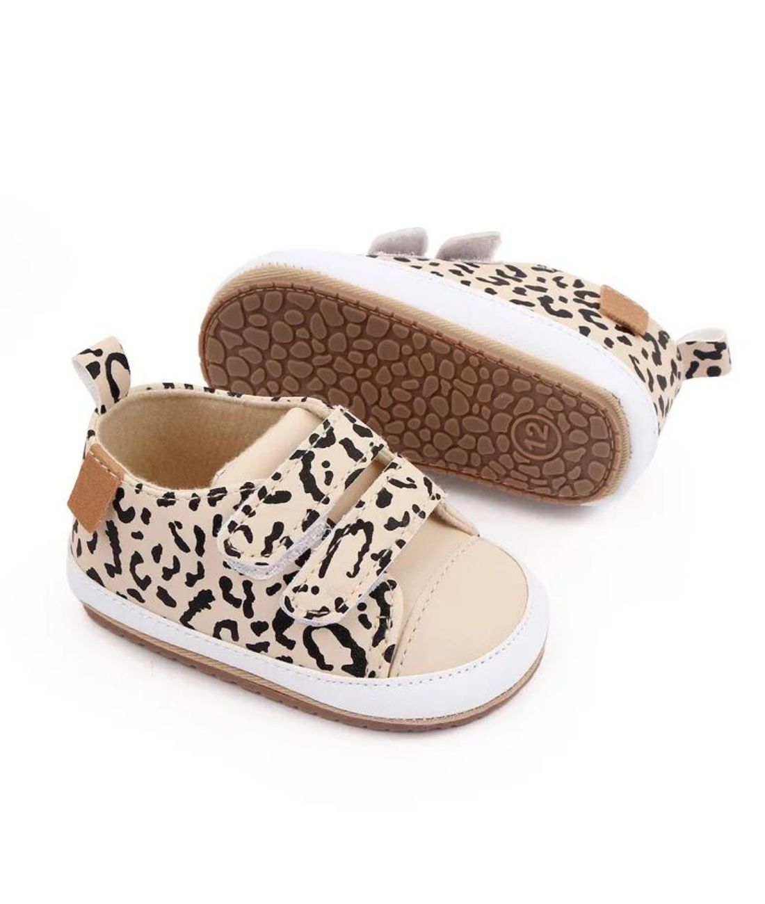 Mocassin Souple en Cuir Léopard – Fille