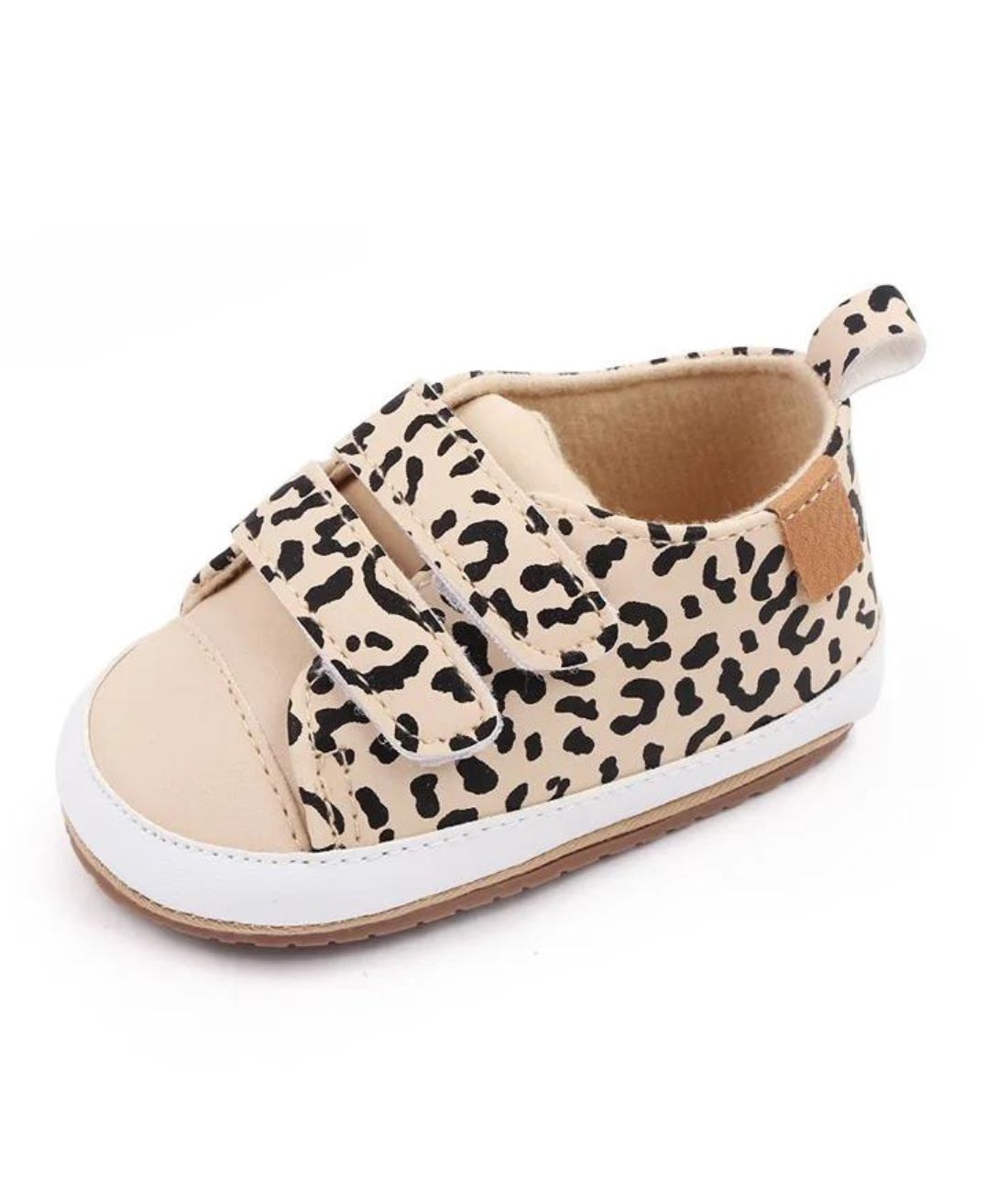 Mocassin Souple en Cuir Léopard – Fille