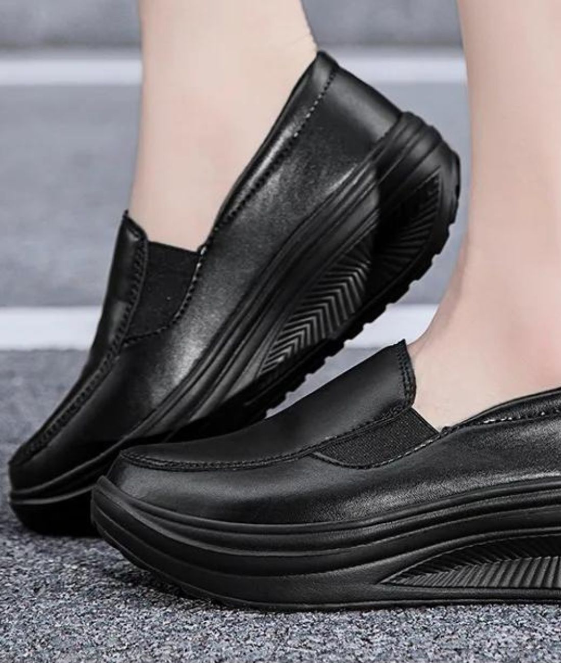 Mocassins À Talons Compensés Pour Femme