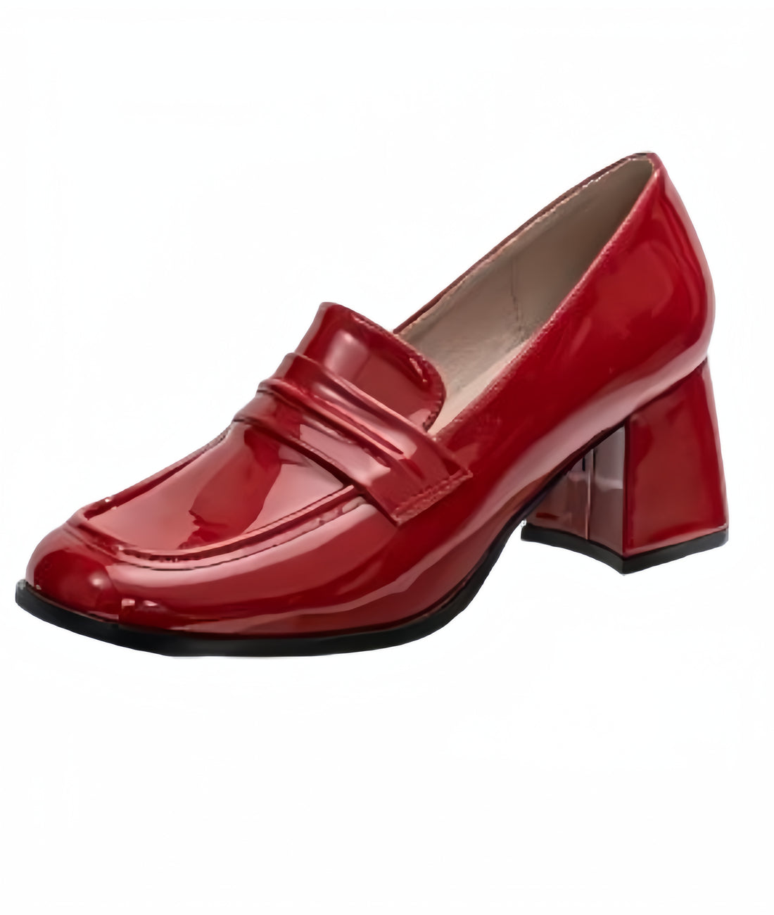 mocassin vernis rouge