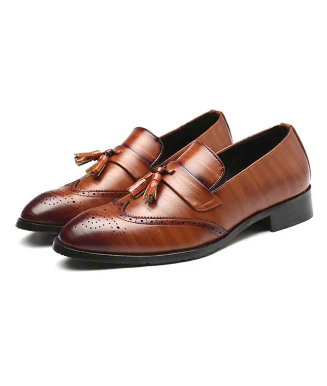 Mocassins À Tête Pointue À Glands Pour Homme