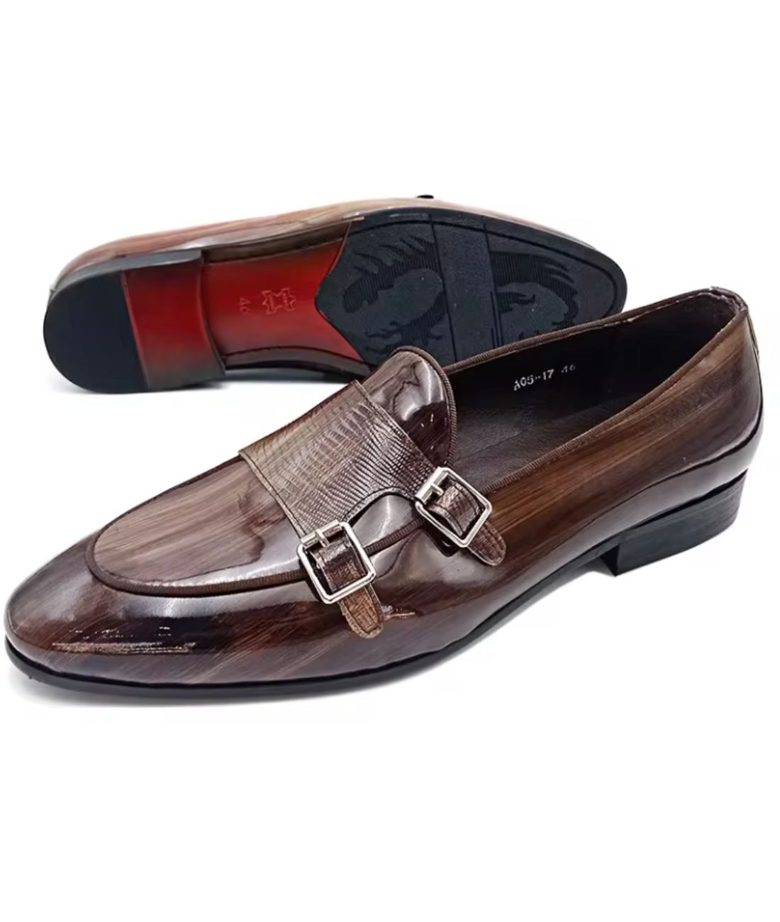 Mocassin en Effet vernis Marron Intense – Homme