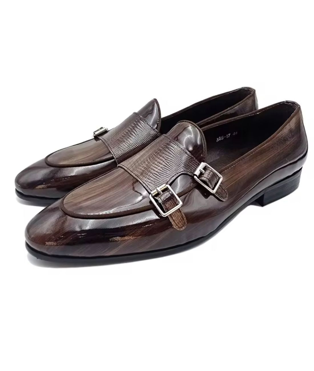 Mocassin en Effet vernis Marron Intense – Homme