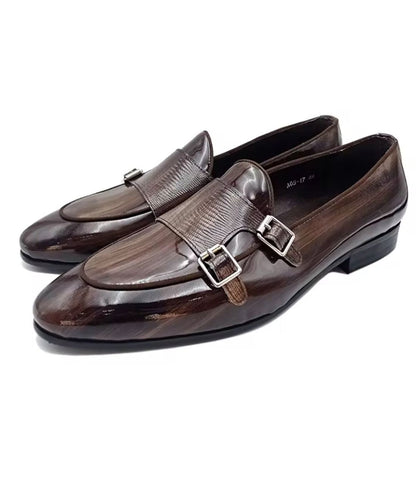 Mocassin en Effet vernis Marron Intense – Homme