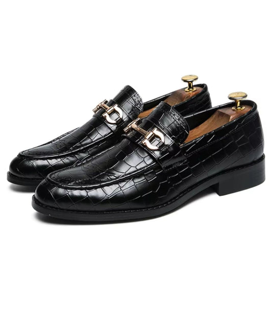 Mocassin Effet vernis Noir Profond – Homme