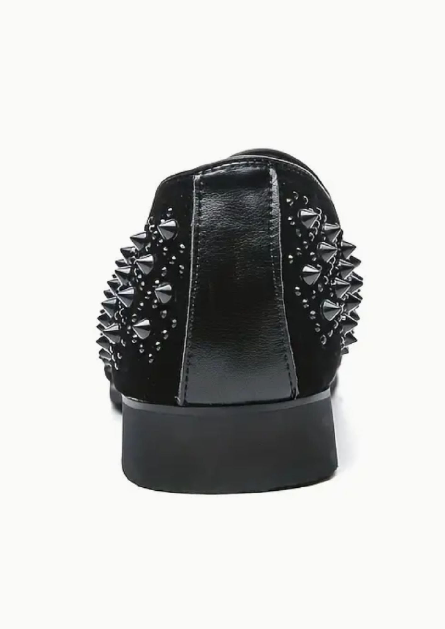 Mocassin à Piques - Effet vernis Noir Profond