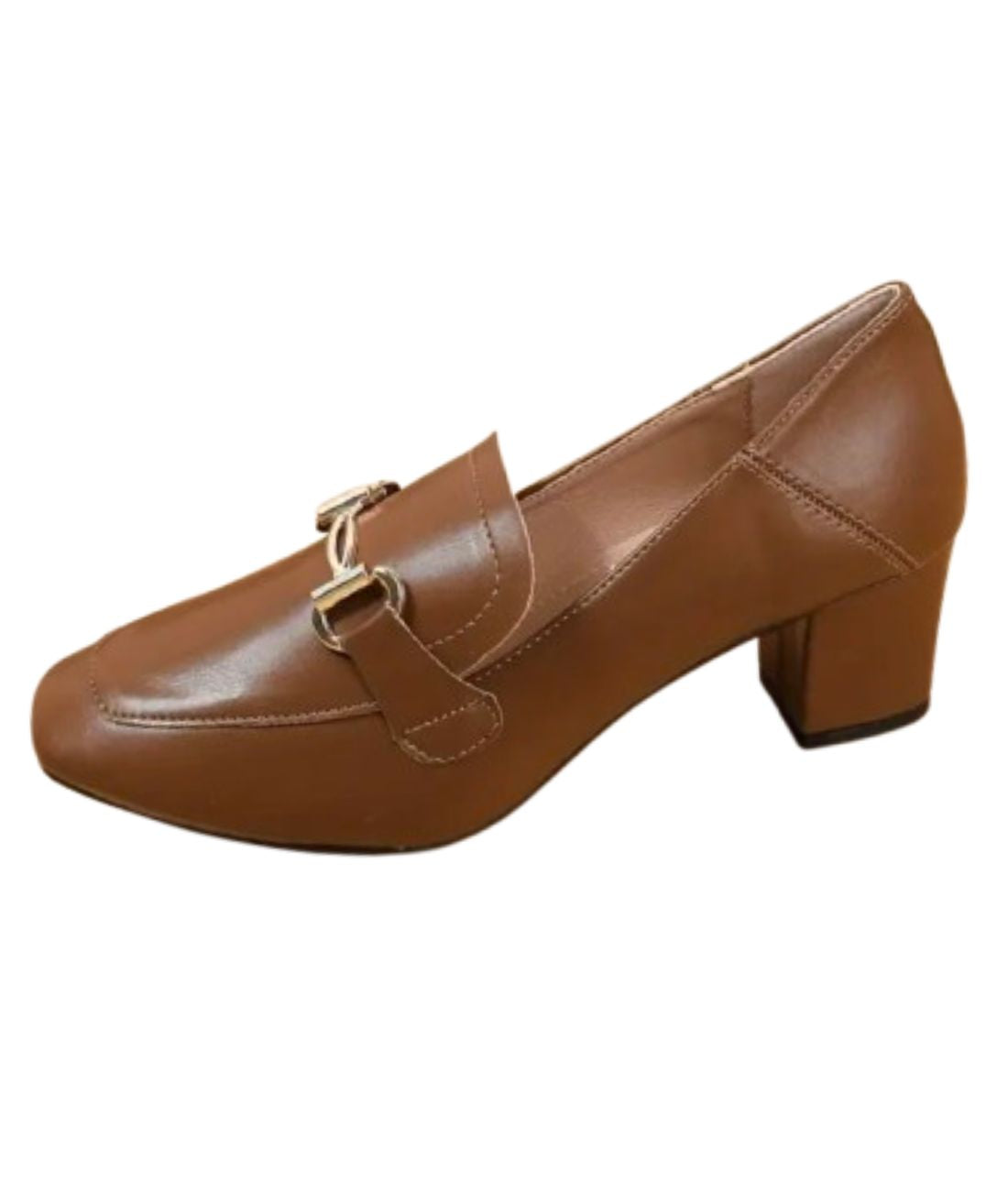 Mocassins à Talons Vintage - Avec Chaînettes en Effet cuir