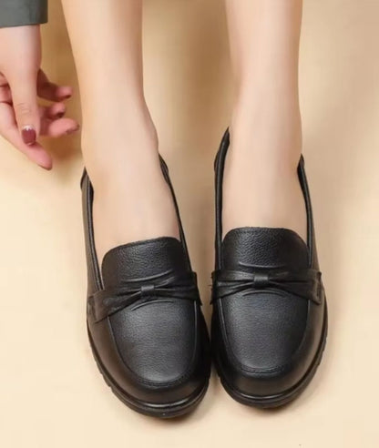 Mocassins Orthopédiques Effet cuir Avec Coutures Apparentes Pour Femme