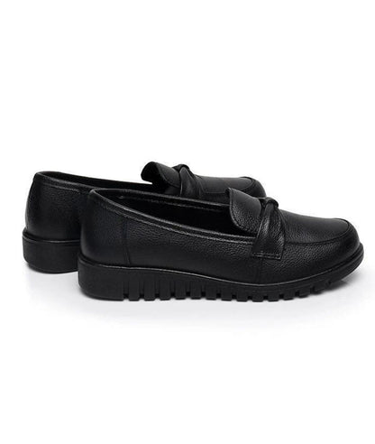 Mocassins Orthopédiques Effet cuir Avec Coutures Apparentes Pour Femme