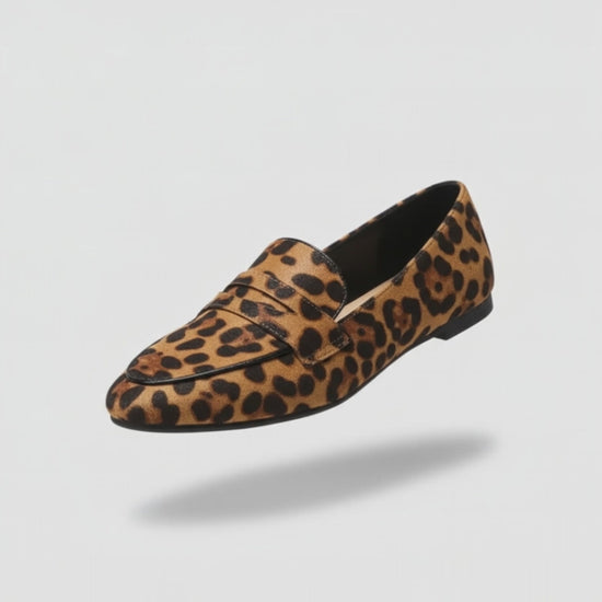 Mocassins en Cuir Imprimé Léopard – Femme - video